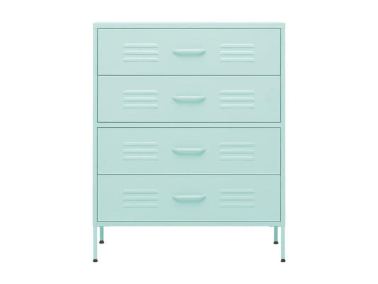 Cassettiera verde menta 80x35x101,5 cm Acciaio 93488IHYX