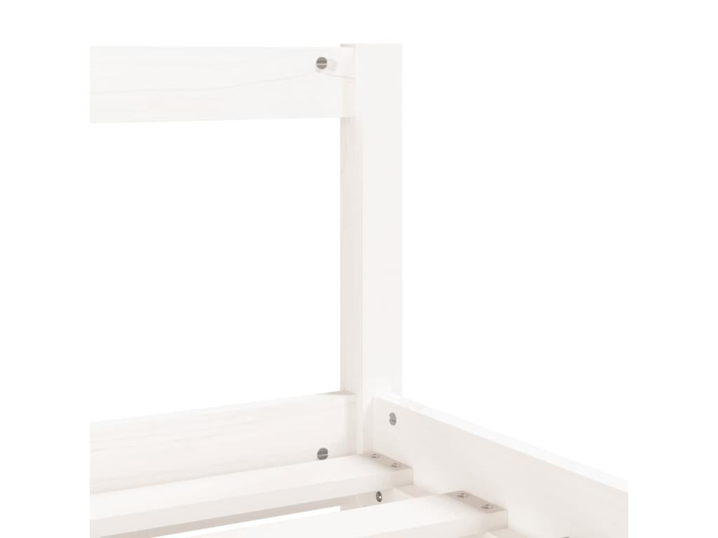 Struttura letto per bambini con cassetti, bianco, 80x200 cm, legno di pino massiccio, 76206QWZN