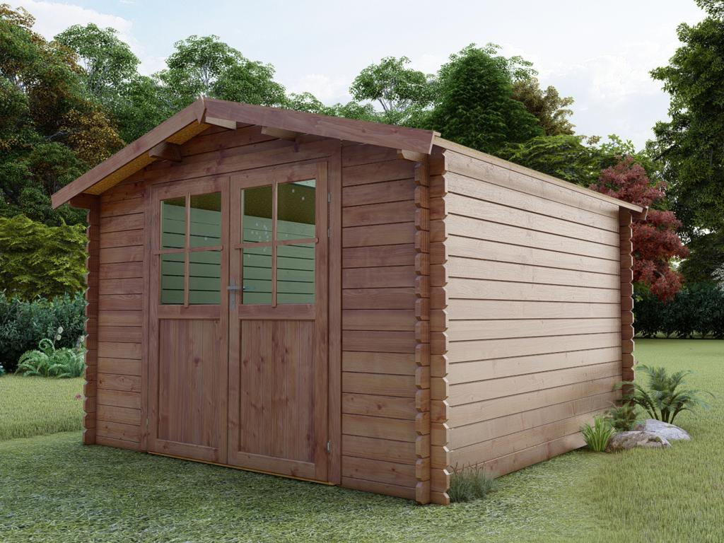 Casetta da giardino in legno trattato in autoclave da 9,91 m², spessore 28 mm - Maisonpuretop 26632EYTU