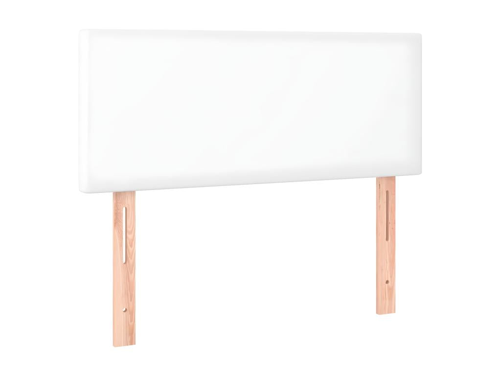 Testiera bianca 90x5x78/88 cm in similpelle 10481FHNQ