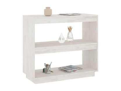 Libreria bianca 80x35x71 cm Legno massello di pino 23664FZVW