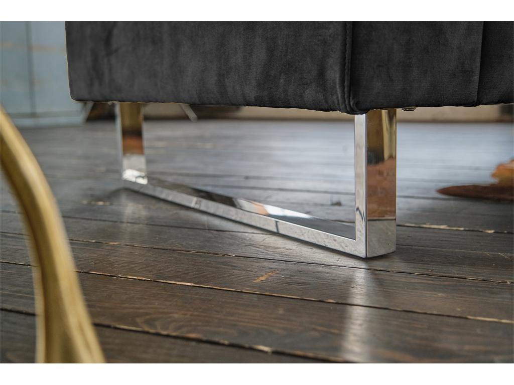 Divano - Velluto grigio - Maisonpuretop 36370MKFN