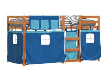 Letto a castello senza materasso, blu, 80x200 cm, legno di pino massiccio, 71413NNHL