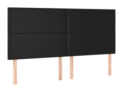 Testiera LED nera 200x5x118/128 cm in similpelle 38955TCLO