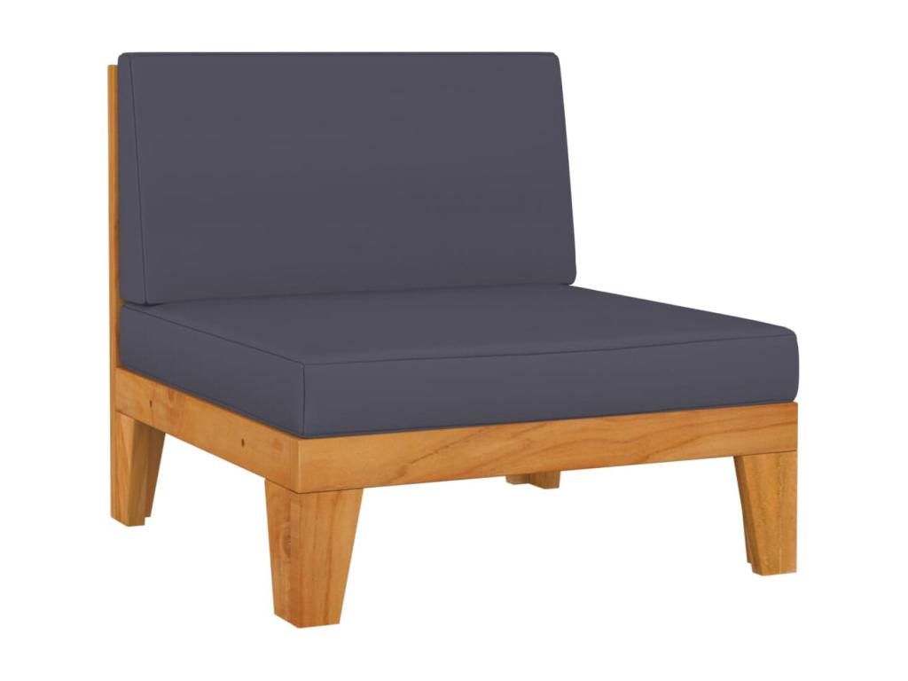 Set di mobili da giardino 4 pezzi con cuscini, legno massello Calmetop, 45256GDAN