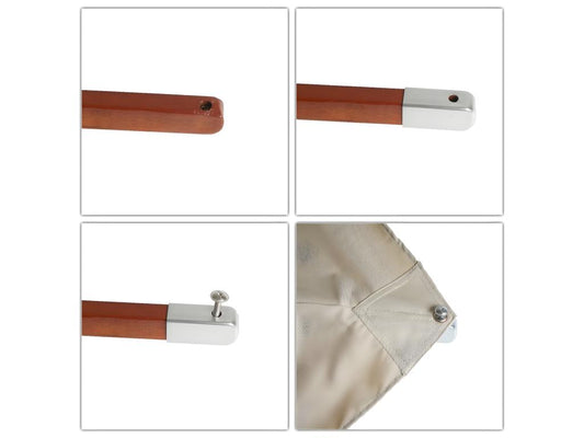 Telo per ombrellone in legno per gastronomia Maisonpuretop-C57 quadrato 4x4m poliestere 3kg - terracotta 94777KXVD