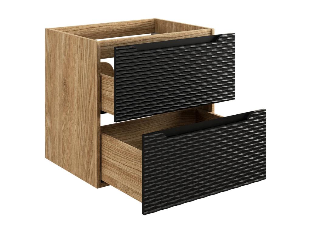 Mobile lavabo Calmetop da 60 cm in legno e nero 03796SYDZ
