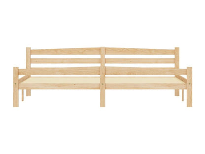 Struttura letto bianca, legno massello di pino, 200x200 cm, 55433KFQN