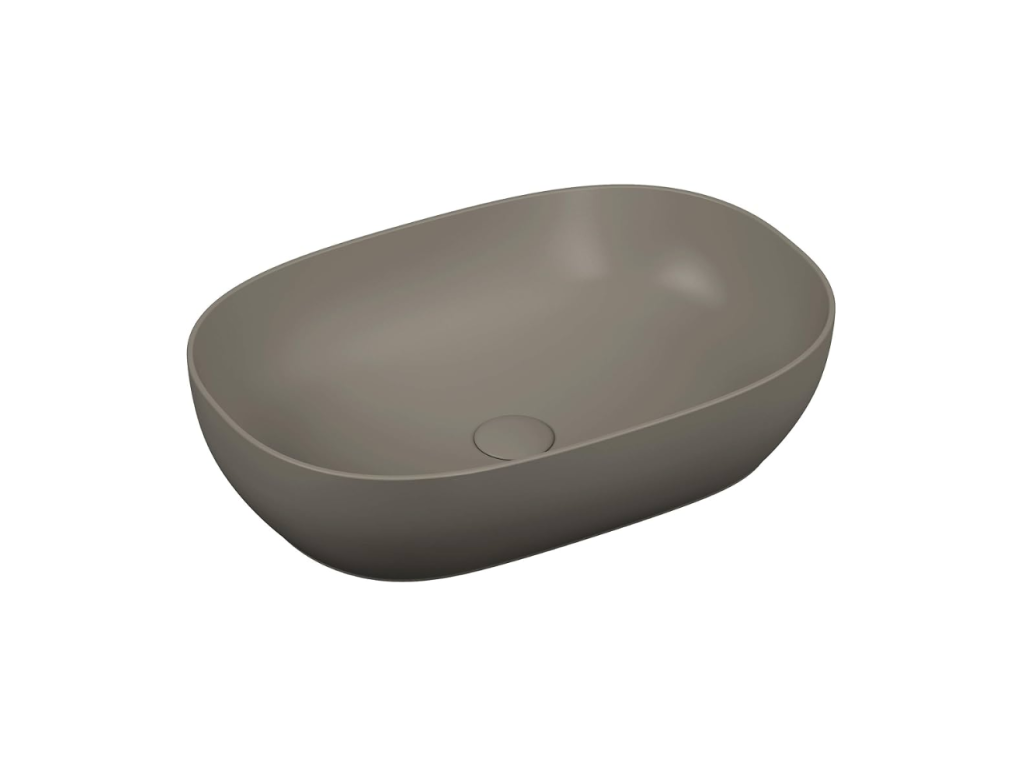 Artvivrestore Outline lavabo ovale da appoggio - visone opaco 39510YROY