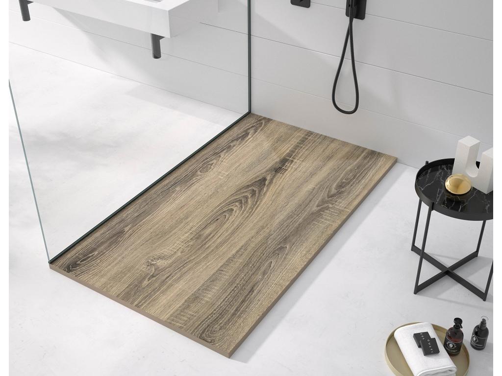 Piatto doccia finitura frassino, finitura liscia, griglia colorata Artvivrestore 3D - 100x70 cm 46656LUHC