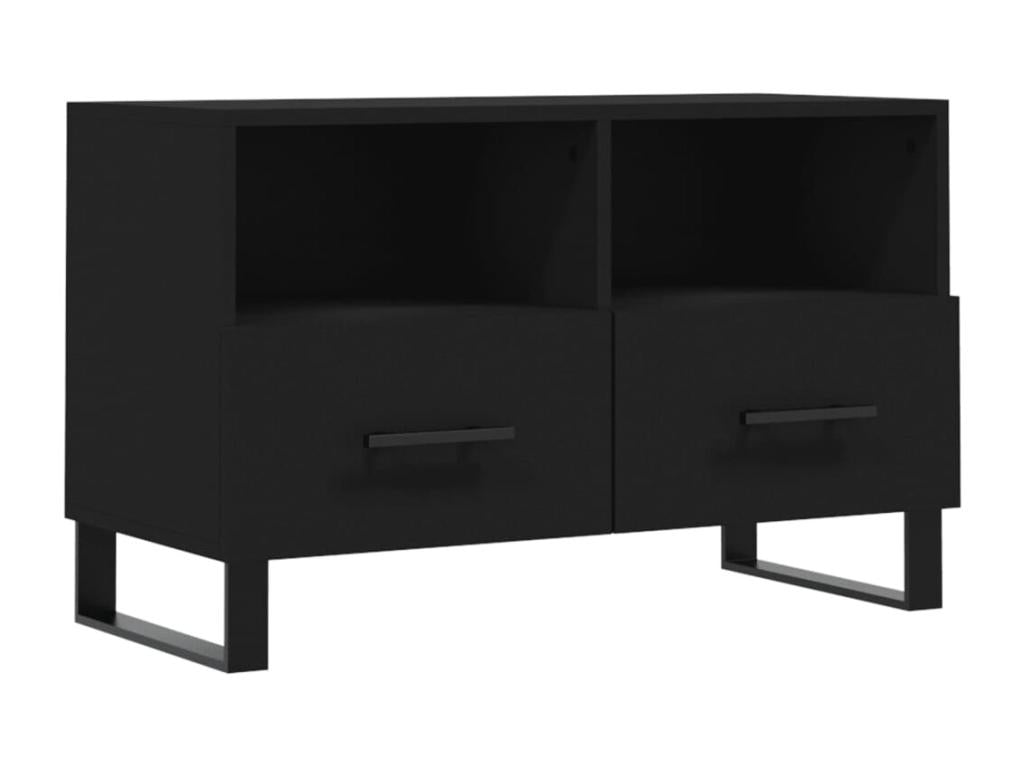 Mobile porta TV nero 80x36x50 cm Legno ingegnerizzato 43987UUBR