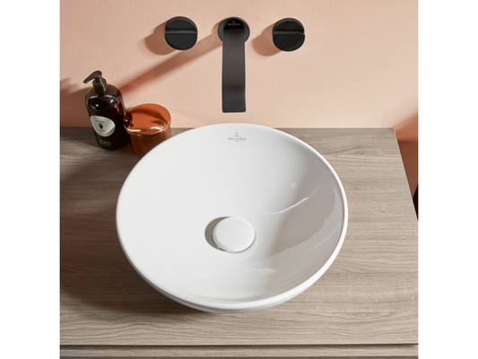 Lavabo da appoggio rotondo 38x38 Artvivrestore ET BOCH Artvivrestore / Friends bianco grezzo senza troppopieno 71105LRKI