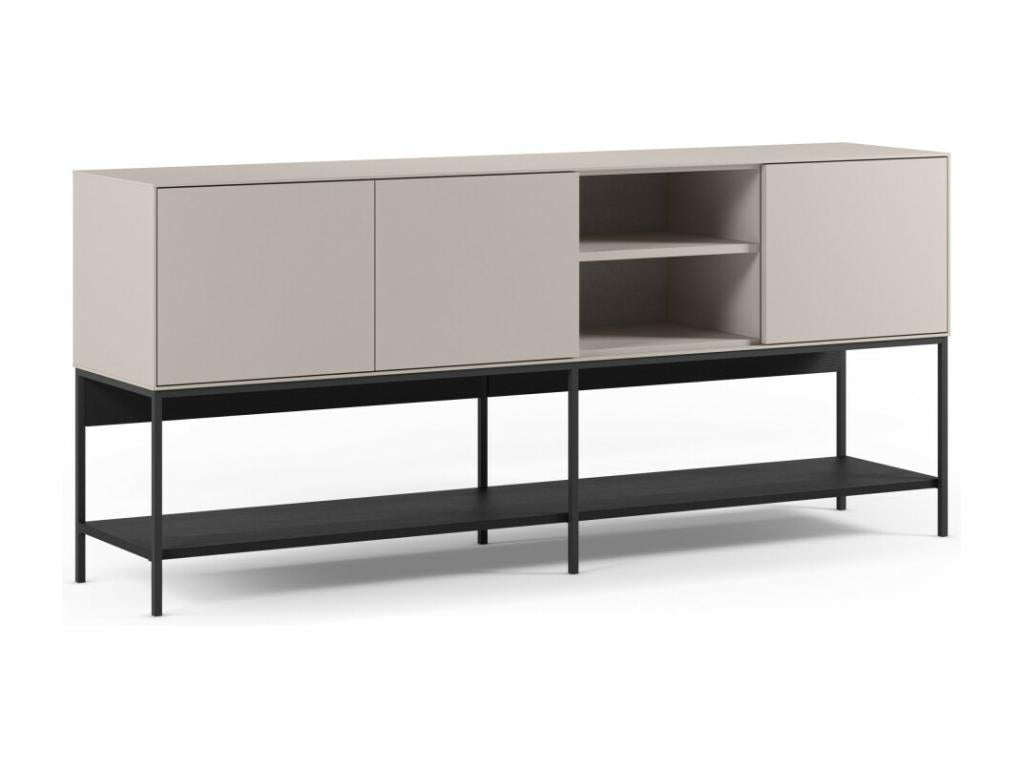 Maisonpuretop - Credenza in legno e metallo a 3 ante, larghezza 180 cm - Beige 39114DXNE