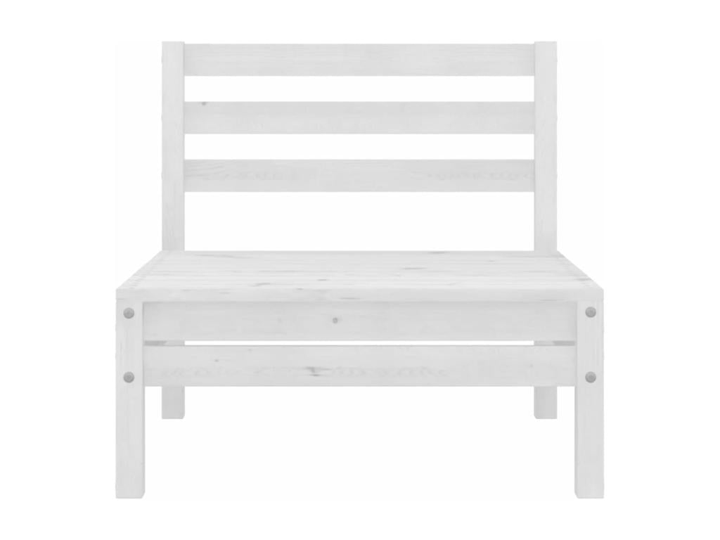 Set di mobili da giardino 4 pezzi, bianco, legno di pino massiccio, 10 53503MAIA