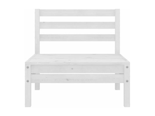 Set di mobili da giardino 4 pezzi, bianco, legno di pino massiccio, 10 53503MAIA