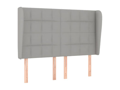 Testiera con ali, grigio chiaro, 147x23x118/128 cm, tessuto, 14864BHBO