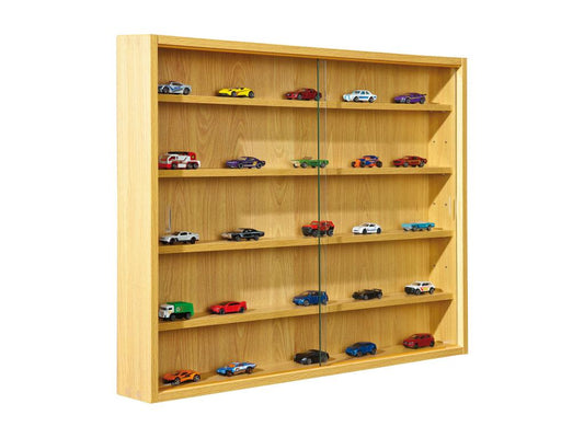 Artvivrestore - Vetrina a parete con 5 scomparti, finitura faggio 03794JUFL