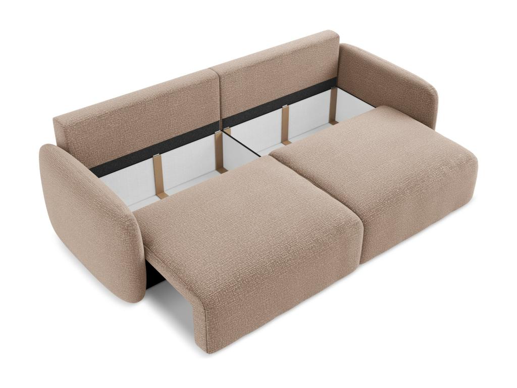 Divano trasformabile a 3 posti in Strukturstoff - rosa tenue - Maisonpuretop 93286BLEQ