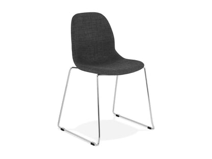 Sedia in tessuto di design Artvivrestore 85 cm grigio scuro / cromo 31047PIQP