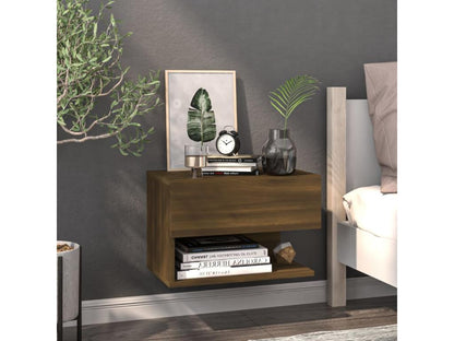 Comodini da parete, 2 pezzi, rovere marrone, 34021FJKN