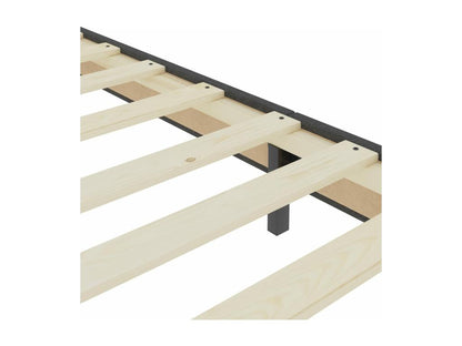 Base letto imbottita, tessuto grigio scuro, 80x200 cm, 46383JEPE