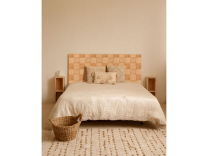 Testiera in legno di pino naturale con stampa, 160x80cm - Artvivrestore 98261YLLT