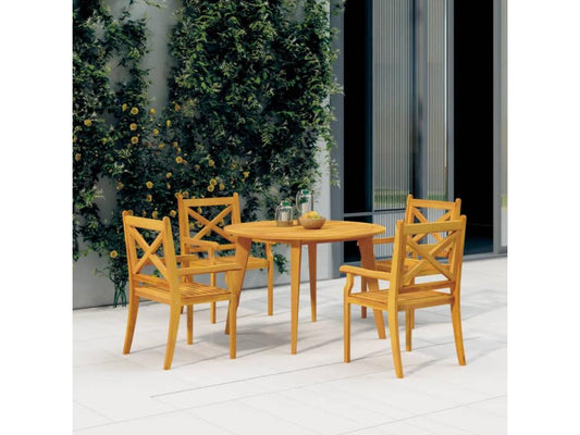 Tavolo da giardino 110x75 cm Legno massello di Artvivrestore 21315ZMBB
