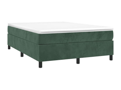 Base per letto a molle in velluto verde scuro 140x200 cm 43410MUSP
