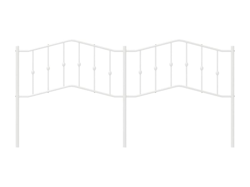 Testiera in metallo bianco 193cm 27380OBGB