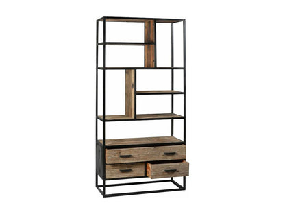 Artvivrestore - Scaffale a 3 cassetti in teak riciclato e metallo 29360SHFV