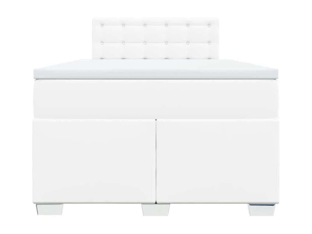 Base letto Artvivrestore con materasso, bianco, 120x200cm, similpelle, 45707NBXR