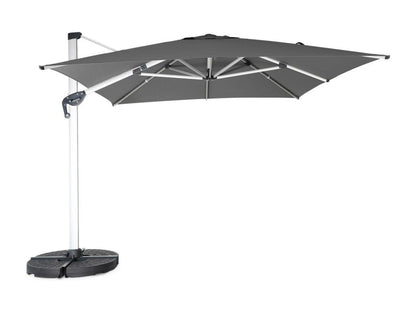 Ombrellone a sbalzo Premium 3x4m, grigio - telo in poliestere tinto in massa - struttura in alluminio anodizzato - telo incluso 08939YFNG