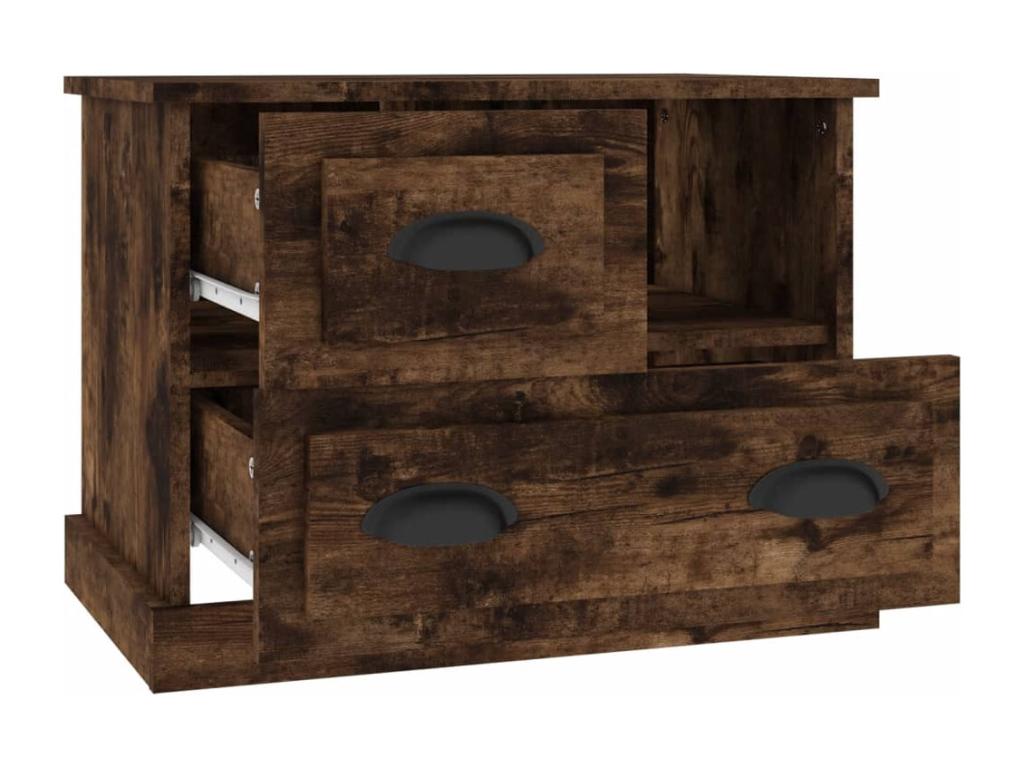 Comodino in rovere fumé 60x39x45 cm 81537BNRN