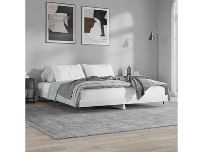 Struttura letto bianco lucido 140x200 cm in legno ingegnerizzato 81148LQHH