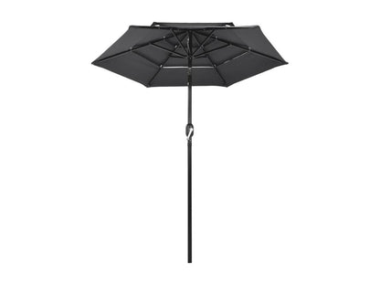 Ombrellone a tre livelli con palo in alluminio antracite da 2 m 29714UUDQ