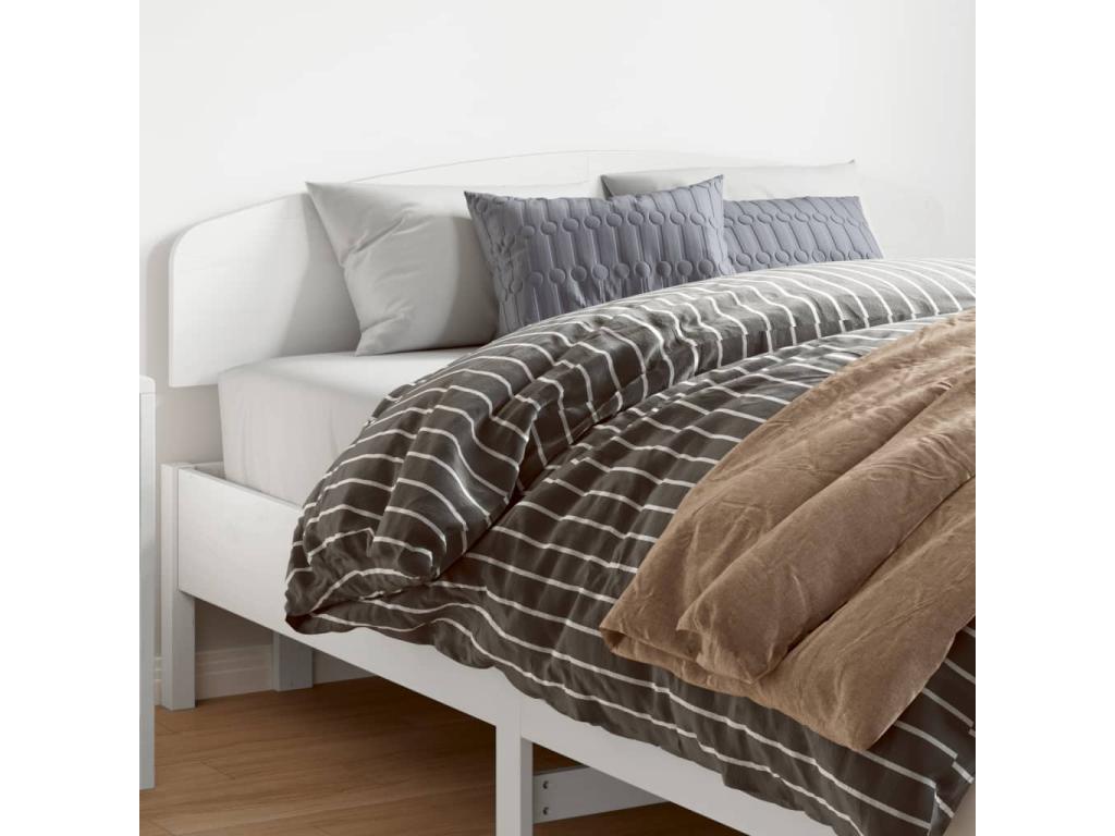 Testiera bianca 140cm in legno massello di pino 69446WFNQ