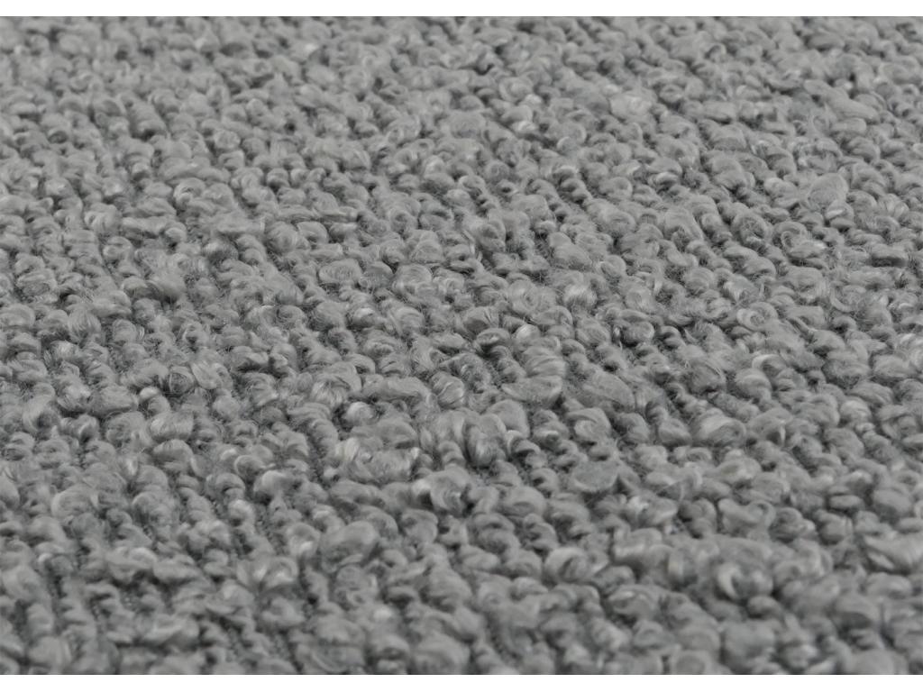 Set di 4 sedie da pranzo con schienale alto in tessuto bouclé grigio e gambe leggere 04 0007514 12382NCAP