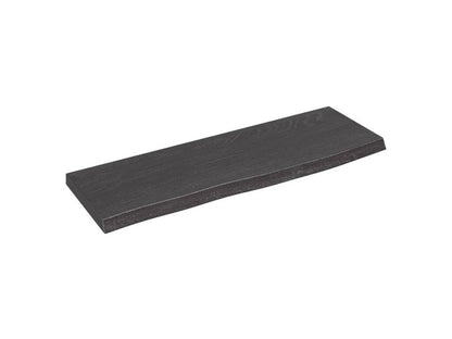 Mensola da parete marrone scuro 60x20x2 in legno massello di rovere trattato 57411AIOJ