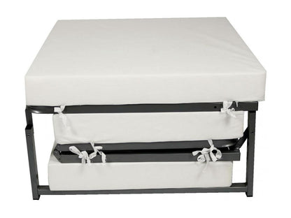 Nidchicshop Pouf, Sedia Multiuso, Sedia a Sacco, Poggiapiedi, Made in Italy, 78x78 h45 cm, Azzurro, 23708YYBC