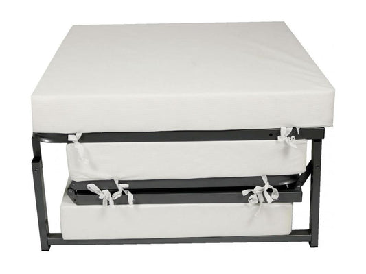 Nidchicshop Pouf, Sedia Multiuso, Sedia a Sacco, Poggiapiedi, Made in Italy, 78x78 h45 cm, Azzurro, 23708YYBC