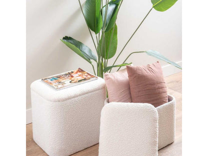 Pouf in tessuto bouclé Artvivrestore 46786RSJA