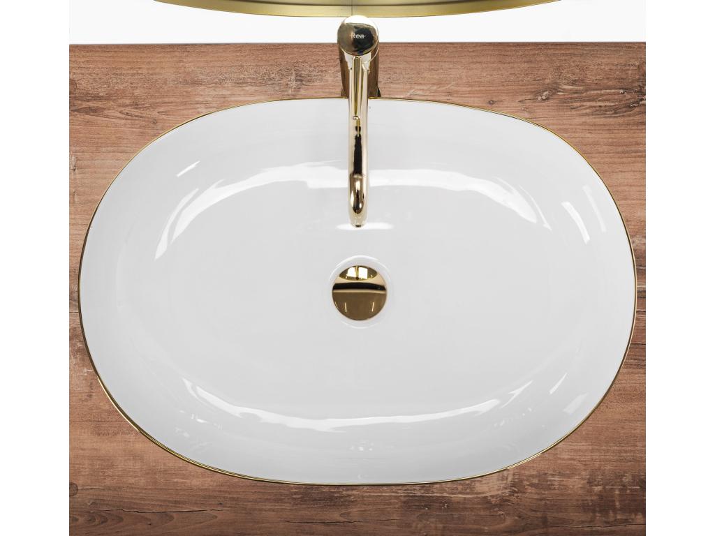 Lavabo da appoggio Maisonpuretop 61 White Gold 94234DKEA