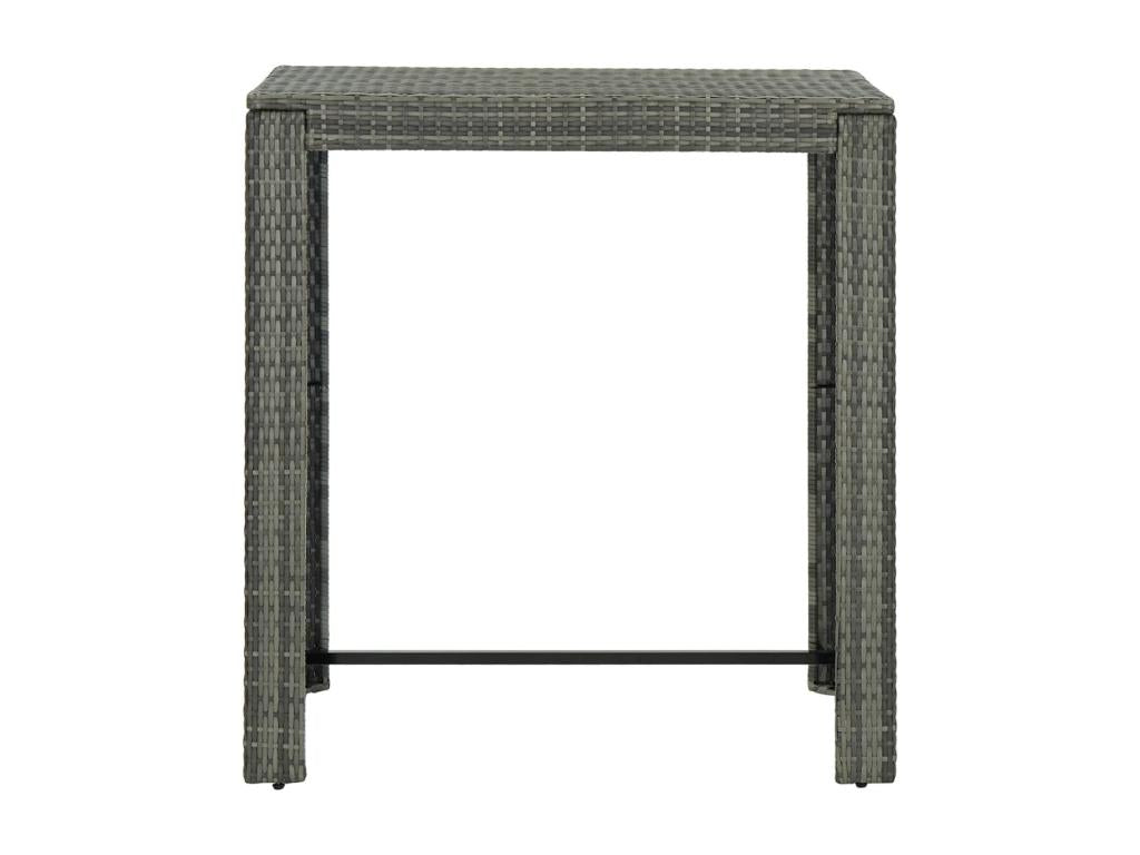 Set da bar da giardino 5 pezzi e cuscini, resina di vimini grigia 32943RMUD