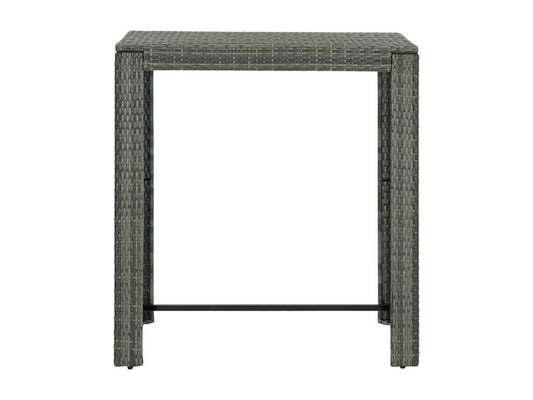 Set da bar da giardino 5 pezzi e cuscini, resina di vimini grigia 32943RMUD