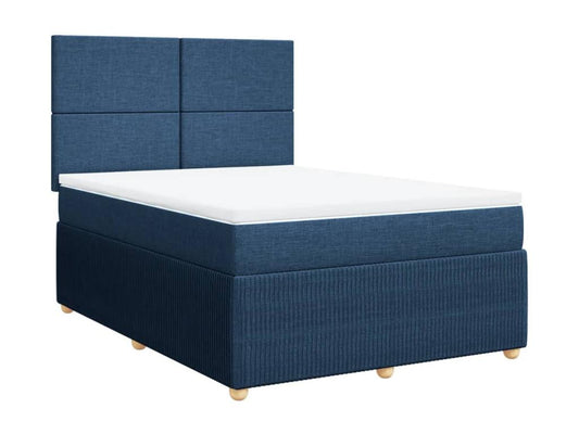 Base letto Maisonpuretop con materasso, blu, 140x200 cm, tessuto, 41320WWQP