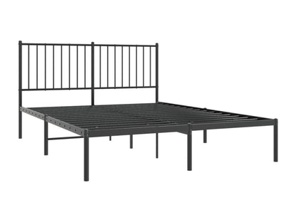 Struttura letto in metallo con testiera nera 135x190 50862CMBX