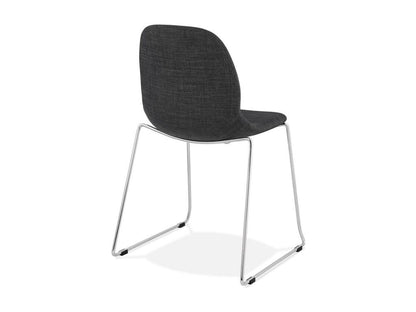 Sedia in tessuto di design Artvivrestore 85 cm grigio scuro / cromo 31047PIQP