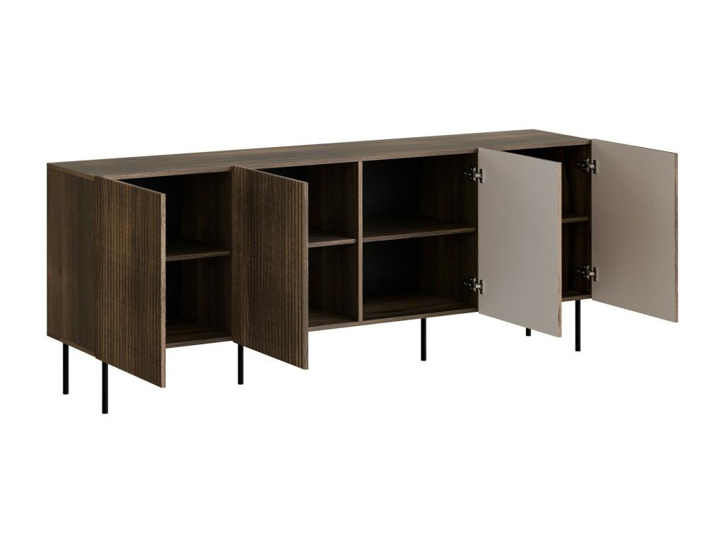Calmetop 101 Walnut Buffet - Nero 81x201x42cm Calmetop - Laminato 23164BNKT