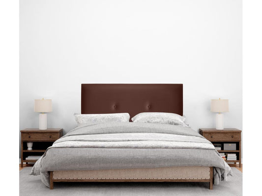 Artvivrestore Testiera in similpelle liscia con bottoni 110x50cm Letti 105 - Cioccolato 39820ZTEU