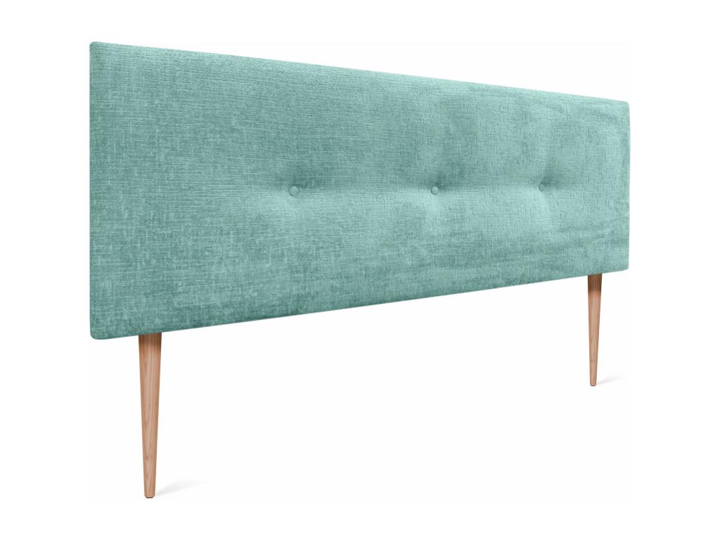 Artvivrestore Testiera in lana naturale con bottoni 150x105cm e gambe del letto 150cm - Verde Artvivrestore 37395YUFP